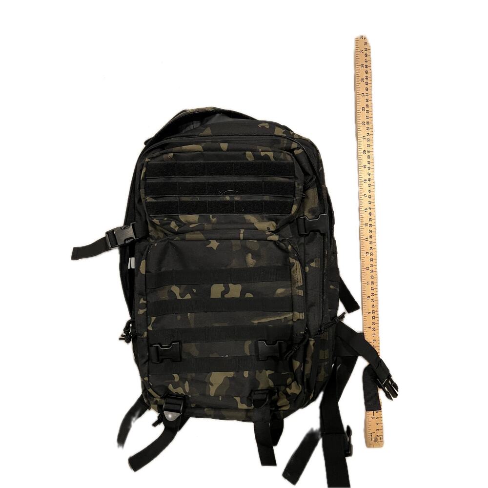 Generic Green Black Camo Tactical Backpack 36L